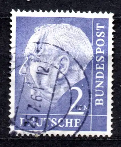 BRD, Mi-Nr. 195 gest., Bundespräsident Theodor Heuss I