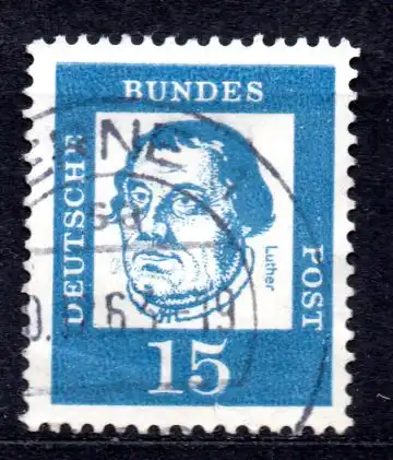 BRD, Mi-Nr. 351 y gest., Bedeutende Deutsche: Martin Luther