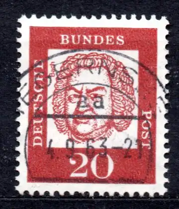 BRD, Mi-Nr. 352 y gest., Bedeutende Deutsche: Johann Sebastian Bach