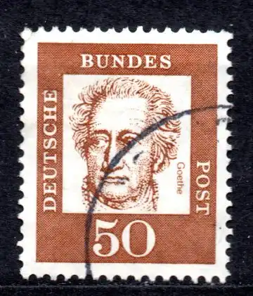 BRD, Mi-Nr. 356 y gest., Bedeutende Deutsche: Johann Wolfgang von Goethe