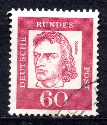 BRD, Mi-Nr. 357 y gest., Bedeutende Deutsche: Friedrich von Schiller