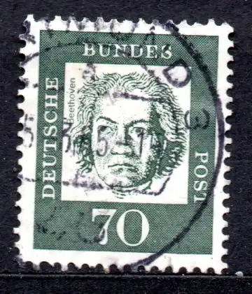 BRD, Mi-Nr. 358 yb gest., Bedeutende Deutsche: Ludwig van Beethoven