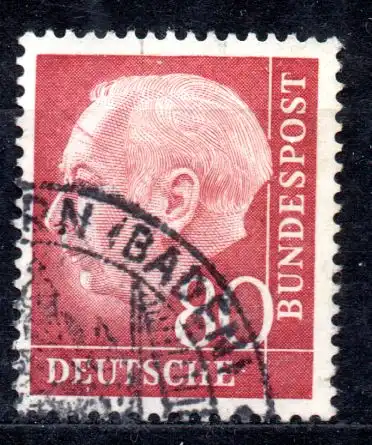 BRD, Mi-Nr. 192 gest., Bundespräsident Theodor Heuss I
