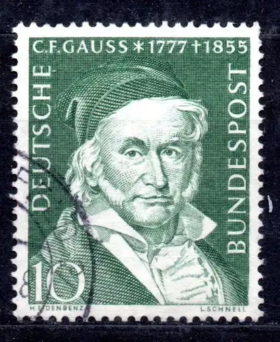 BRD, Mi-Nr. 204 gest., Carl Friedrich Gauß