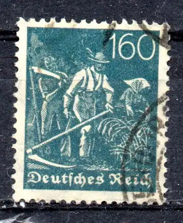Deutsches Reich, Mi-Nr. 190 gest., WZ Waffeln, Schnitter