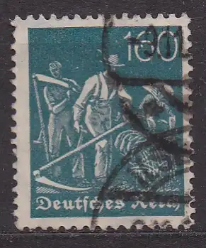 Deutsches Reich, Mi-Nr. 190 gest., WZ Waffeln, Schnitter