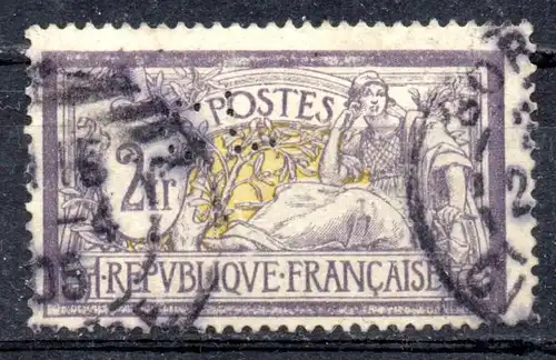 Frankreich, Mi-Nr. 99 gest., Allegorien (mit Firmenlochung)