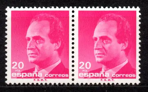 Spanien, Mi-Nr. 2761 **, waagerechts Paar, König Juan Carlos I.