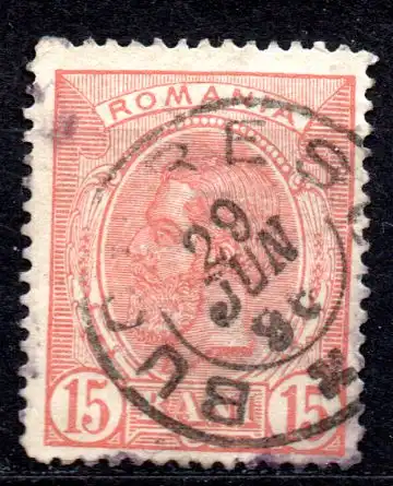 Rumänien, Mi-Nr. 104 Y gest., König Karl I.