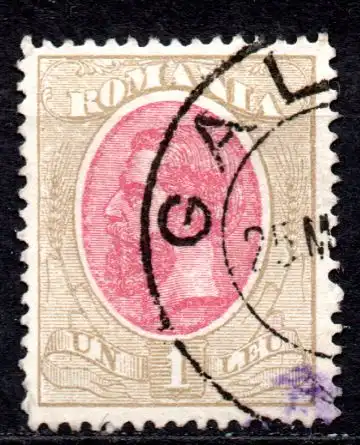 Rumänien, Mi-Nr. 108 X gest., König Karl I.