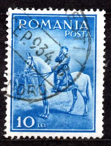 Rumänien, Mi-Nr. 436 gest., König Karl II. zu Pferde