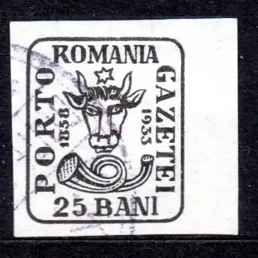 Rumänien, Mi-Nr. 450 gest., 75 Jahre Briefmarken in Rumänien