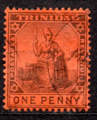 Trinidad & Tabago, Mi-Nr. 49 gest., Sitzende Britannia