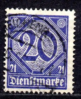 Deutsches Reich, Dienstmarke Mi-Nr. 19 gest., Dienstmarken für Preußen