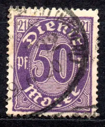 Deutsches Reich, Dienstmarke Mi-Nr. 21 gest., Dienstmarken für Preußen