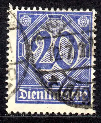 Deutsches Reich, Dienstmarke Mi-Nr. 26 gest., Dienstmarken für alle Länder
