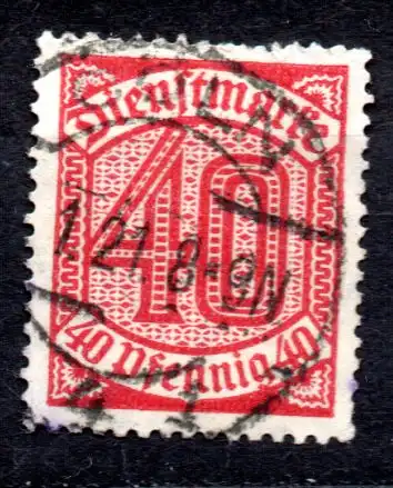 Deutsches Reich, Dienstmarke Mi-Nr. 28 gest., Dienstmarken für alle Länder