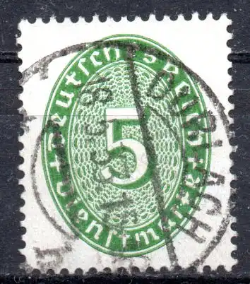 Deutsches Reich, Dienstmarke Mi-Nr. 115 gest., Wertziffer im Oval