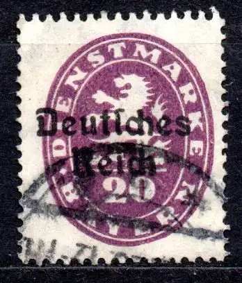 Deutsches Reich, Dienstmarke Mi-Nr. 37 gest., 