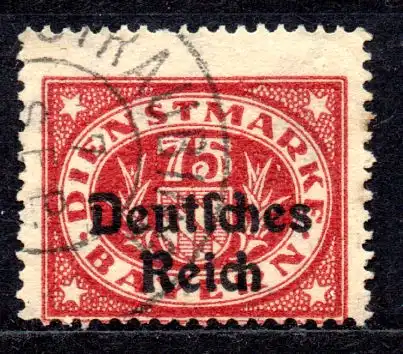 Deutsches Reich, Dienstmarke Mi-Nr. 43 gest., 