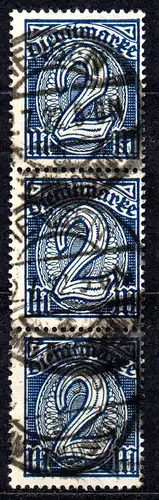 Deutsches Reich, Dienstmarke Mi-Nr. 70 gest., senkrechter 3´er Streifen