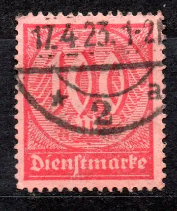 Deutsches Reich, Dienstmarke Mi-Nr. 74 gest., 