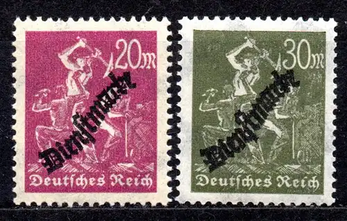 Deutsches Reich, Dienstmarke Mi-Nr. 75 + 76 **, 