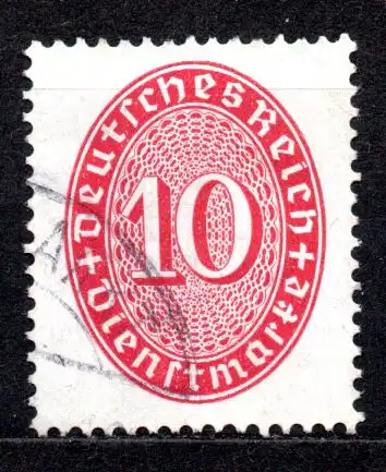 Deutsches Reich, Dienstmarke Mi-Nr. 117 gest., Wertziffer im Oval