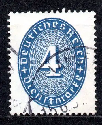 Deutsches Reich, Dienstmarke Mi-Nr. 130 gest., Wertziffer im Oval