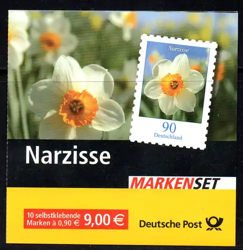 BRD, Markenheftchen MH Mi-Nr. 61 Ersttagsstempel, Blumen: Narzissen