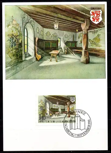Liechtenstein, Mi-Nr. 783 auf Maxi-Karte, Ersttagsstempel, Schloß Gutenberg