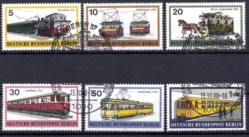 Berlin, Mi-Nr. 379 - 384 gest., Sonderstempel, Berliner Verkehrsmittel