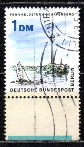 Berlin, Mi-Nr. 264 gest., UR mit Farbrandstreifen, Das neue Berlin