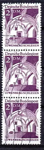 BRD, Mi-Nr. 503 gest., senkrechter 3´er-Streifen, DS Deutsche Bauwerke