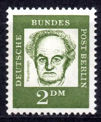 Berlin, Mi-Nr. 213 **, Bedeutende Deutsche - Gerhart Hauptmann