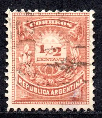 Argentinien, Mi-Nr. 39 gest., Brief und Posthorn