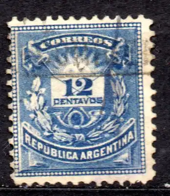 Argentinien, Mi-Nr. 41 C gest., Brief und Posthorn