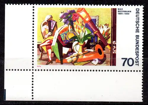 BRD, Mi-Nr. 822 **, Eckrand UL, Deutscher Expressionismus