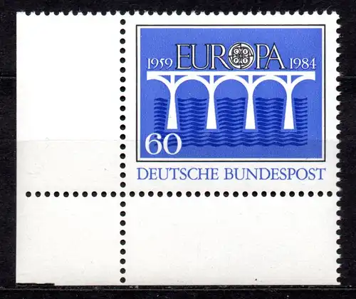 BRD, Mi-Nr. 1210 **, Eckrand UL, Europa CEPT 1984