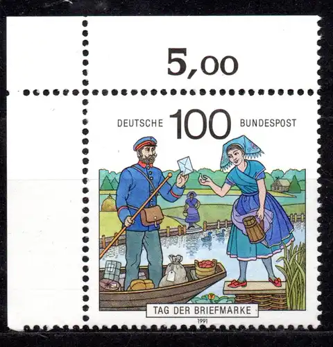BRD, Mi-Nr. 1570 **, Eckrand OL, Tag der Briefmarke