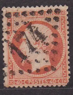 Frankreich, Mi-Nr. 22 gest., Kaiser Napoleon III.
