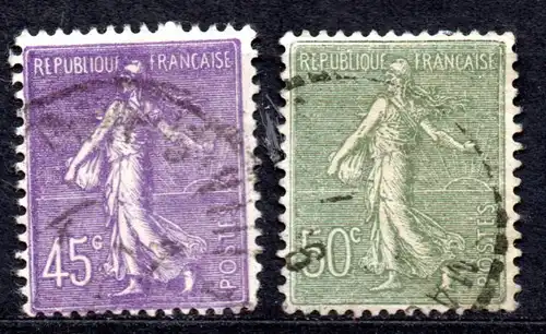 Frankreich, Mi-Nr. 159  + 160 gest., Säerin