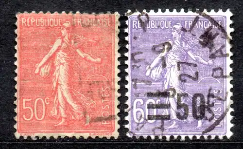 Frankreich, Mi-Nr. 161  + 162 gest., Säerin