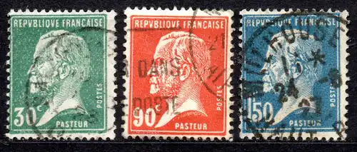 Frankreich, Mi-Nr. 193, 194 + 197 gest., Louis Pasteur
