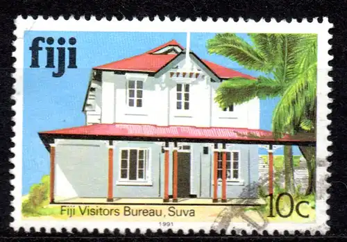 Fidschi - Inseln, Mi-Nr. 404 VI X gest., Jahreszahl 1991, Gebäude