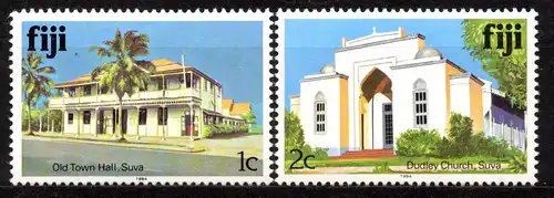 Fidschi - Inseln, Mi-Nr. 399 IX + 400 IX **, Jahreszahl 1994, Gebäude