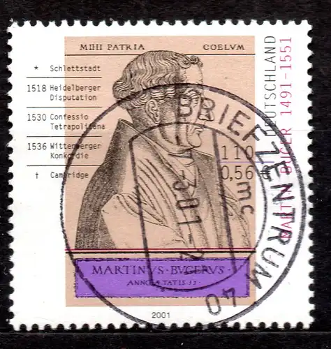 BRD, Mi-Nr. 2169 gest., Martin Bucer