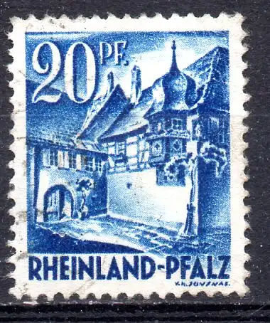 Französische Zone - Rheinland-Pfalz, Mi-Nr. 7 gest.,