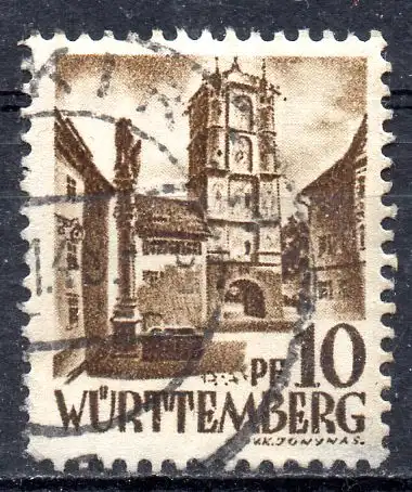 Französische Zone - Württemberg, Mi-Nr. 17 gest.