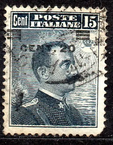 Italien, Mi-Nr. 124 gest., König Viktor Emanuel III.